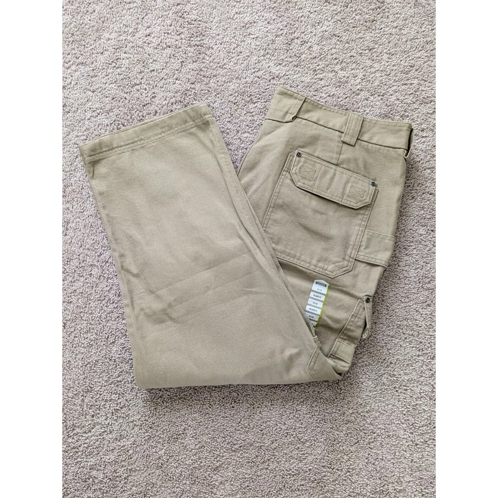NWT Duluth Fire Hose Relaxed Fit Cargo Work Pants Mens 44x30 Brown Utility